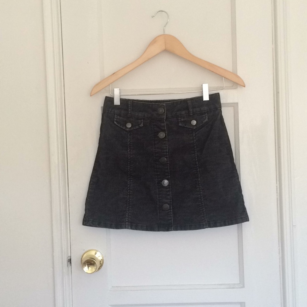 BDG black corduroy skirt